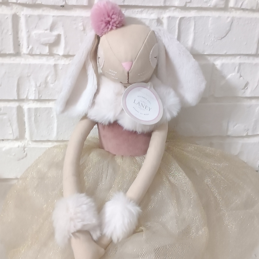[NWT] Pottery Barn Kids Snow Bunny Rabbit Designer Doll Laney 27" - Picture 2 of 4